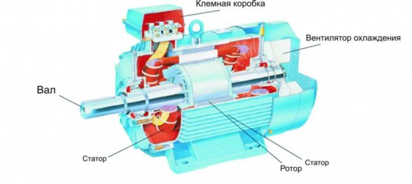 The structure of an asynchronous motor