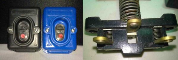 The appearance of the PNVS button and the state of the contacts after the start button is released