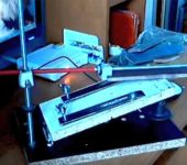 General view of the device for sharpening knives