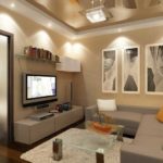 For strict styles, it is better to choose a linear arrangement of lamps on the ceiling.