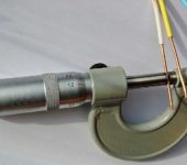 Wire diameter measurements with a micrometer are more accurate than a mechanical caliper