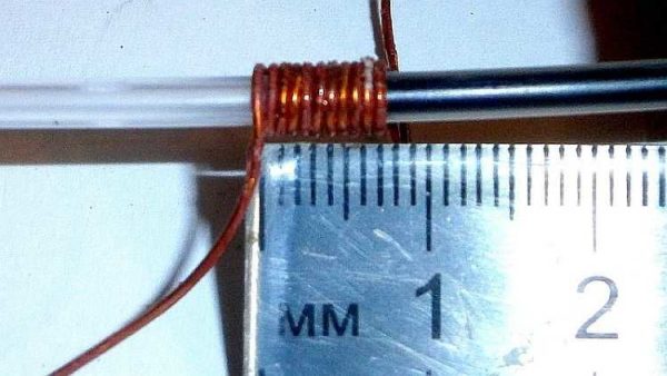 Determining the diameter of the wire using a ruler