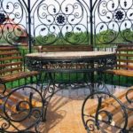 You can make a gazebo and forged furniture