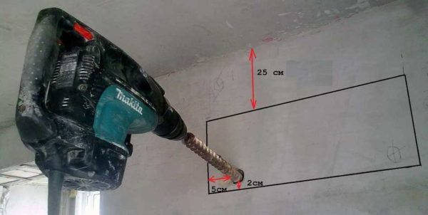 If two units are mounted back to back, the hole must be strictly aligned (measure on your own unit where the connection ports are)