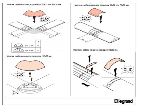 Installation rules for outdoor cable channels from Legrand