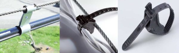 Hangers for attaching a cable to a cable