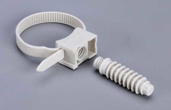 KSP - cable tie with a mounting platform for a dowel