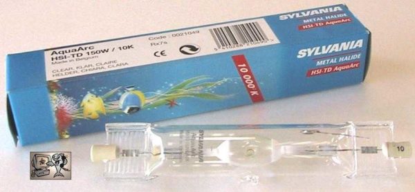 This is what a metal-halogen lamp looks like. Holders are placed on the lid, into which the contacts are inserted
