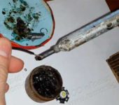 When tinning, stranded wires must be fluffed