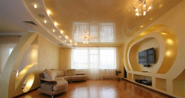 Connect several spotlights - and you have a beautiful interior