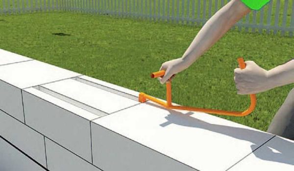 Wall chaser for gas blocks