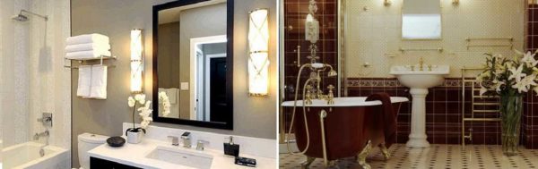 At what height to hang the sconce in the bathroom