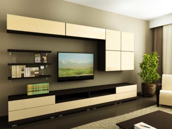 Linear wall-slide. as you can see, cabinets are optional
