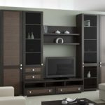 Open and closed cabinets and shelves