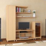 Strictly according to the description - a small wardrobe, a chest of drawers and several shelves