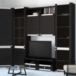 The dark solid wall is suitable for very bright rooms
