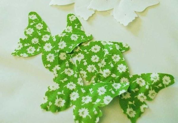 The simplest version of fabric butterflies
