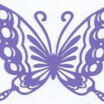 Patterns for cutting paper butterflies