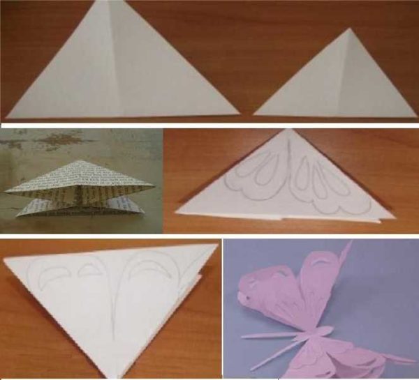 Bulky paper butterflies for decor