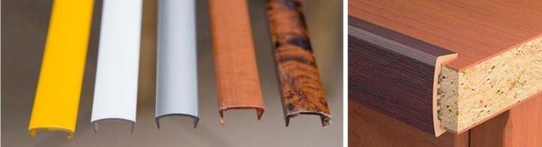 The gluing of the C-shaped furniture profile does not cause problems