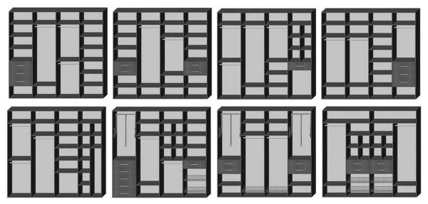 Filling sliding wardrobes for 3 meters