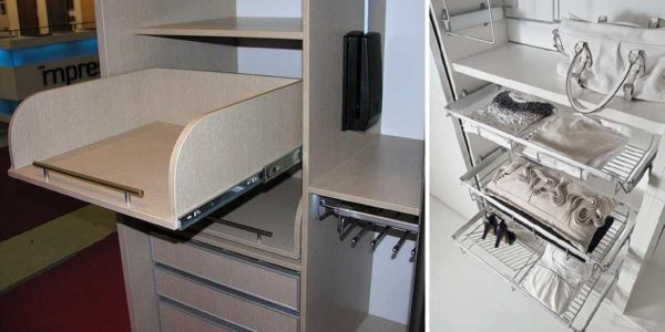 Without baskets or drawers, the wardrobe is not so convenient