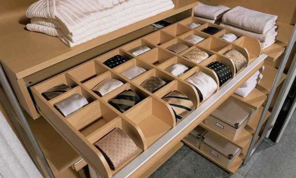Ties and belts can be stored anyway