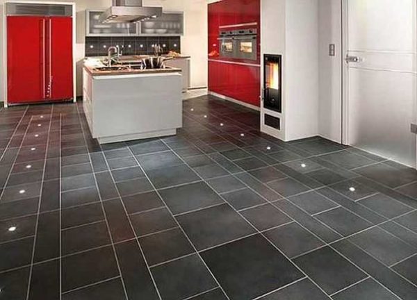 Linoleum in the form of tiles - why not))
