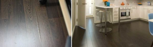 Even moisture-resistant laminate swells after prolonged contact with water