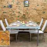 Wallpaper with cork elements