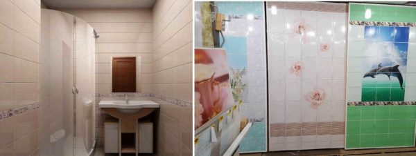 Plastic on the walls for the bathroom - there are different options
