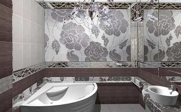 Wallpaper in the bathroom is a good option for economical repair, and the view is very good
