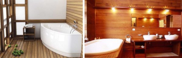 Wood in bathroom decoration