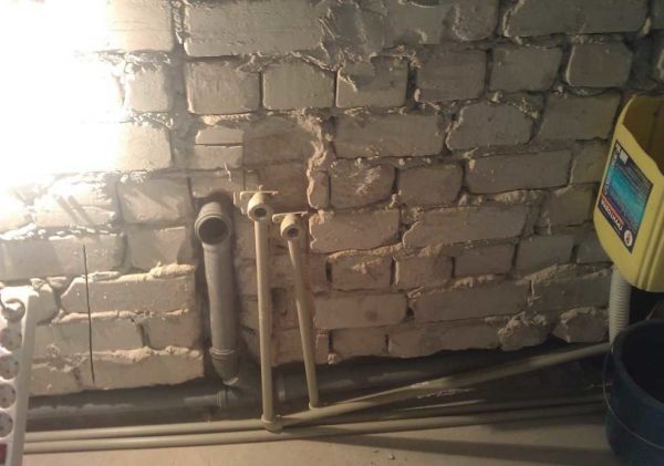 Cold and hot water pipes, sewerage
