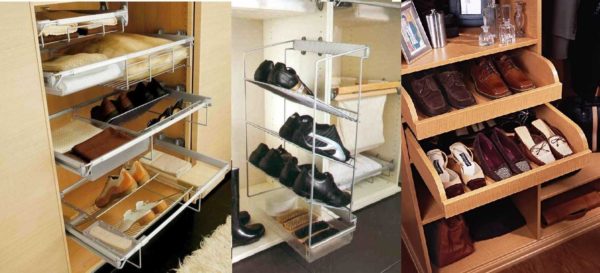 Ideas for storing shoes in a wardrobe for a hallway