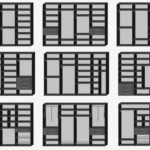 Examples of the layout of the wardrobe for the bedroom inside