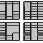 Options for filling three-door wardrobes for the bedroom