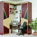 If you plan to make a corner wardrobe in the bedroom, you can order a computer desk from the goal. They will fit perfectly there and there will be no problems with what to place in an inconvenient area.