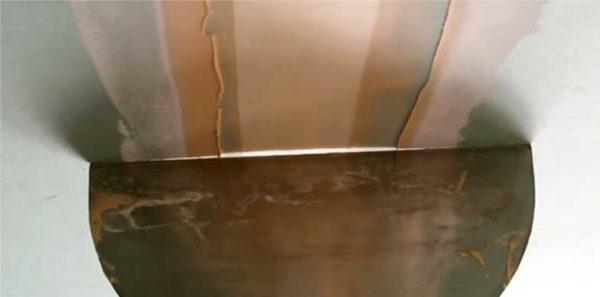 The tape is recessed to the desired distance