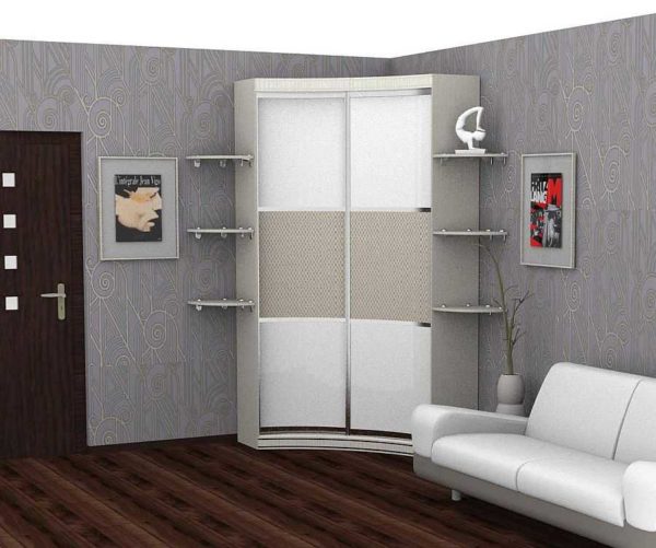 Radial sliding wardrobes can be both convex and concave