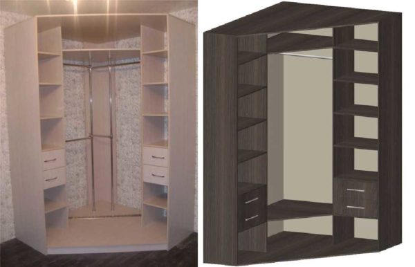 An example of filling a five-walled wardrobe