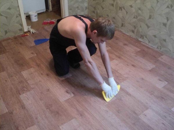 You can lay linoleum yourself
