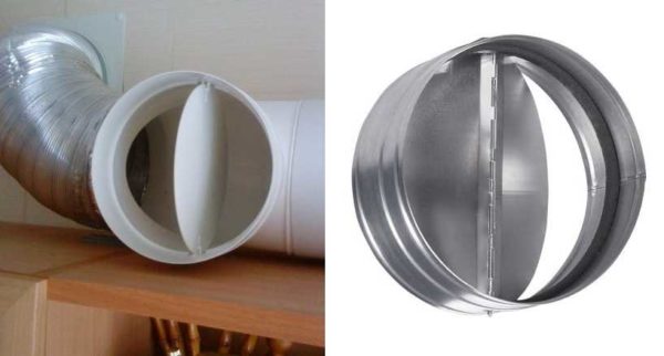 It looks like a check or anti-return valve for air ducts