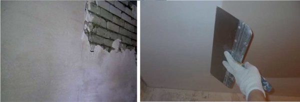 Usually, first, a rough leveling is carried out with a starting putty, then finally all irregularities are sealed with a finish