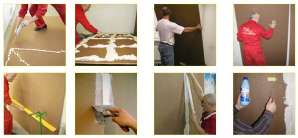 Frameless sound insulation in an apartment using: installation methods