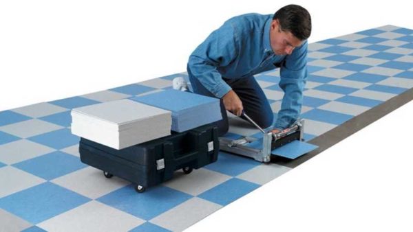 PVC floor tiles can be square