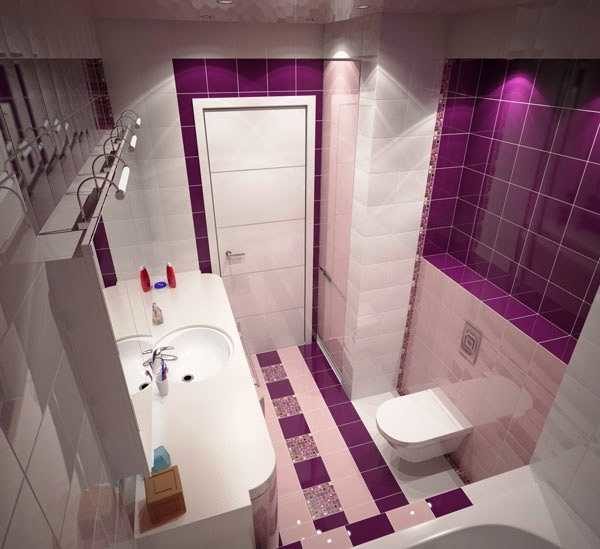 Due to the backlight and the play of glare on glossy tiles, the room looks larger