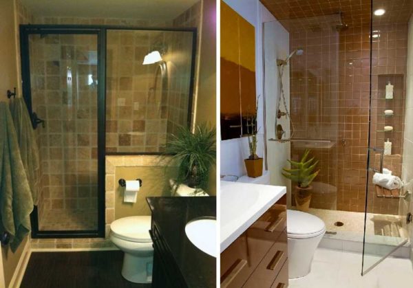 Save space with a shower enclosure with a tile tray