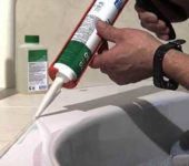 The use of acrylic sealants in the bathroom is limited to areas where there is no direct contact with water