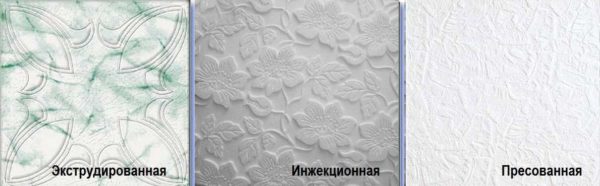Types of ceiling tiles by production method